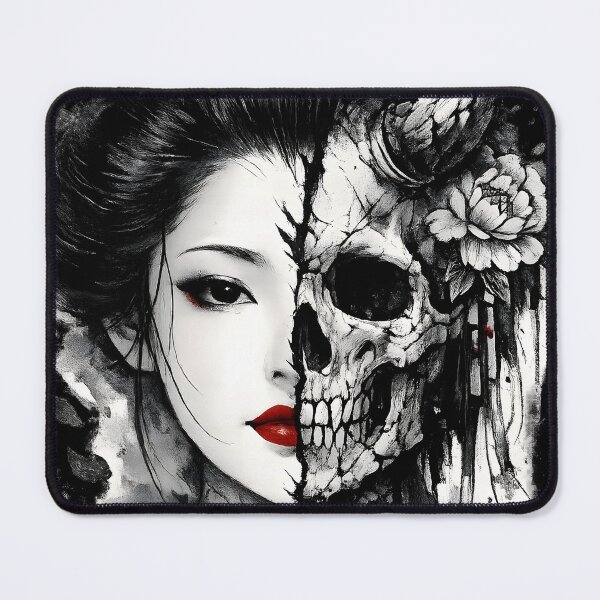 Item preview, Skull Geisha Kintsugi - Japanese Gothic Tattoo Art designed and sold by MouradStudio.
