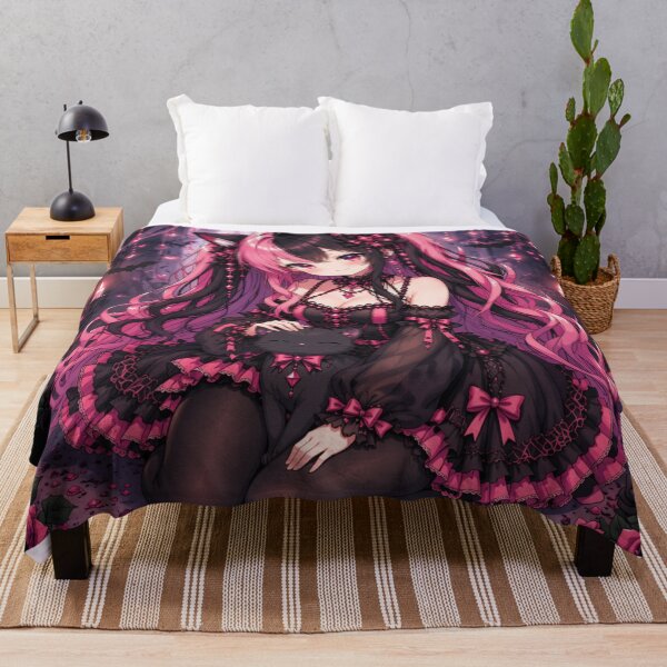 Item preview, Gothic Neko Girl & Black Cat – Cute Dark Anime designed and sold by Revyra Design .