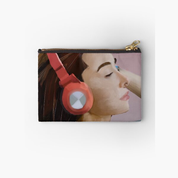Item preview, Music Escapism Portrait Illustration with Floral Tattoo designed and sold by retrotoonz.