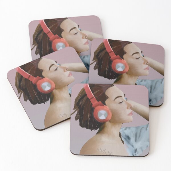 Item preview, Music Escapism Portrait Illustration with Floral Tattoo designed and sold by retrotoonz.