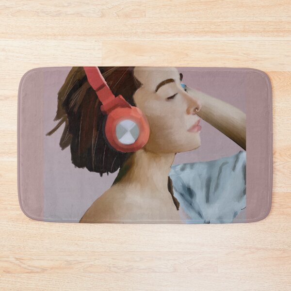 Item preview, Music Escapism Portrait Illustration with Floral Tattoo designed and sold by retrotoonz.