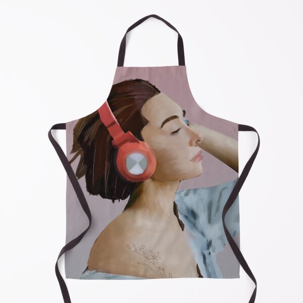 Item preview, Music Escapism Portrait Illustration with Floral Tattoo designed and sold by retrotoonz.
