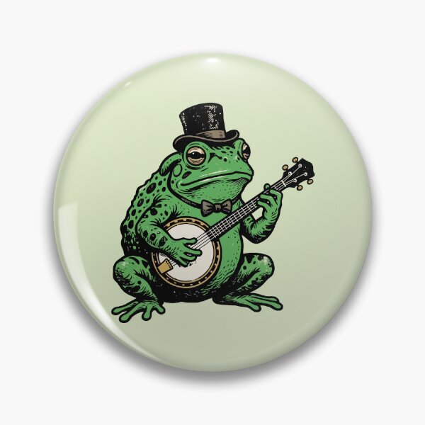 Item preview, Vintage Frog Playing Banjo Top Hat Bluegrass designed and sold by Amir Faysal.