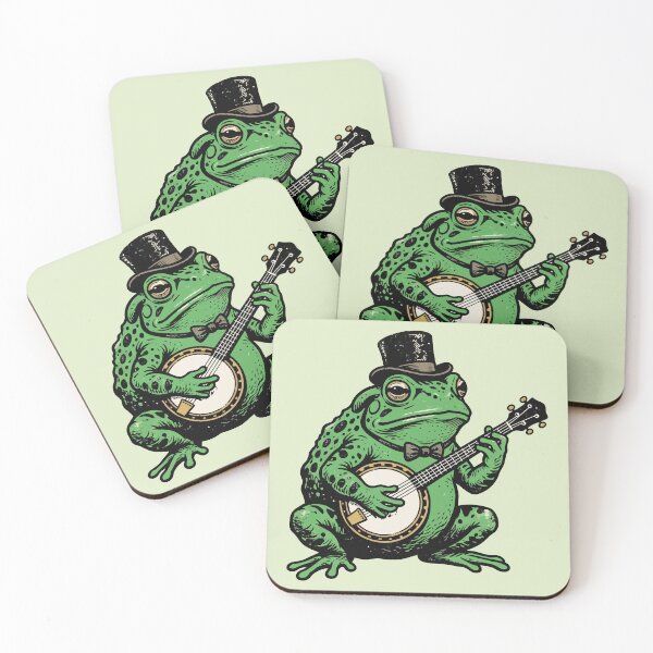 Item preview, Vintage Frog Playing Banjo Top Hat Bluegrass designed and sold by Amir Faysal.