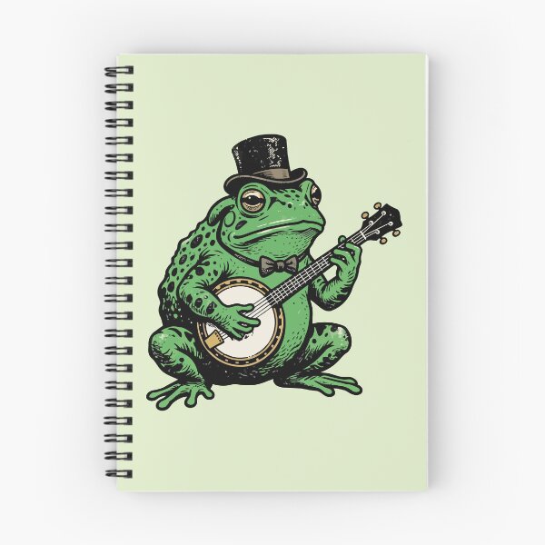 Item preview, Vintage Frog Playing Banjo Top Hat Bluegrass designed and sold by Amir Faysal.