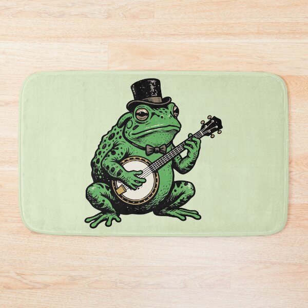 Item preview, Vintage Frog Playing Banjo Top Hat Bluegrass designed and sold by Amir Faysal.
