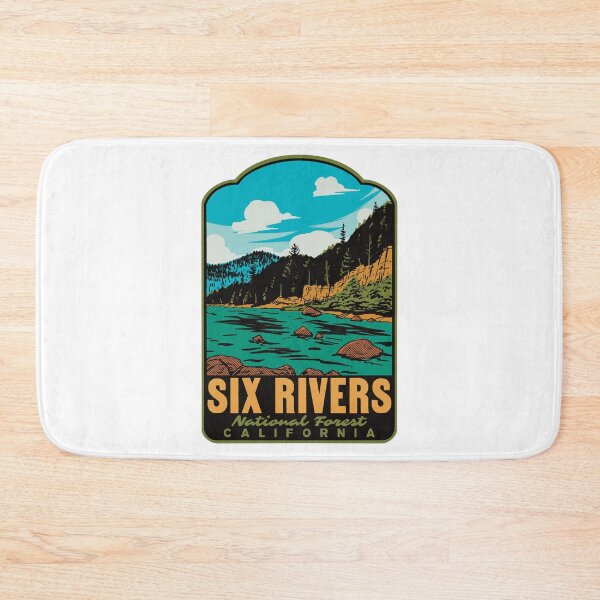 Item preview, Smith River Six Rivers National Forest Retro Travel Art designed and sold by HalpinDesign.