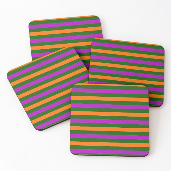 Item preview, Orange And Purple Stripes Design Green  designed and sold by PatternTitan.