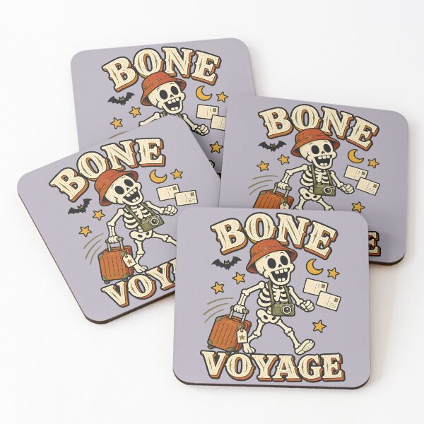 Item preview, Bone Voyage Retro Skeleton Vacation Halloween Design designed and sold by  MAD's Recreation Studio.