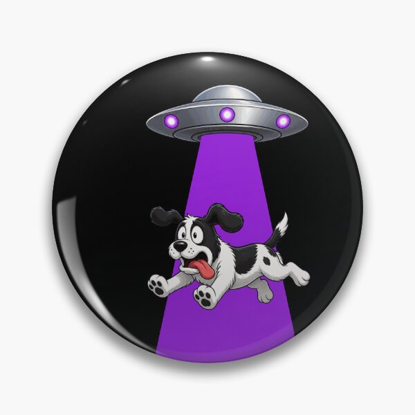 Item preview, Dog Abducted By Purple UFO Beam Funny Design designed and sold by BoyleDesignShop.
