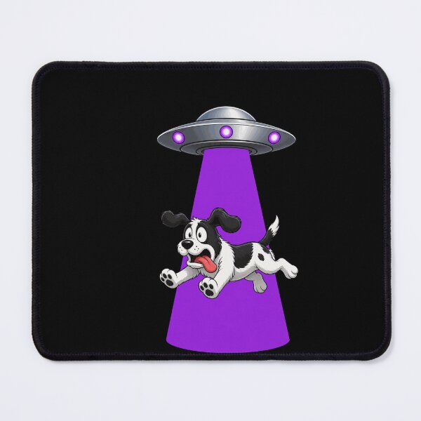 Item preview, Dog Abducted By Purple UFO Beam Funny Design designed and sold by BoyleDesignShop.