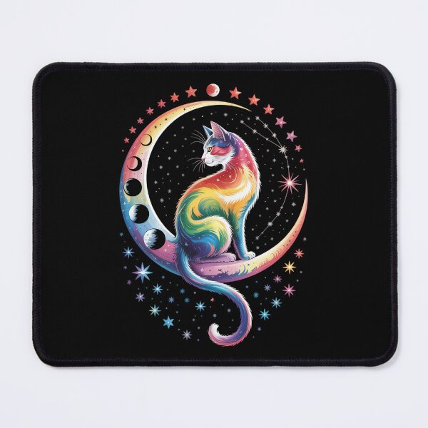 Item preview, Rainbow Cosmic Cat Moon designed and sold by jkrphoto.