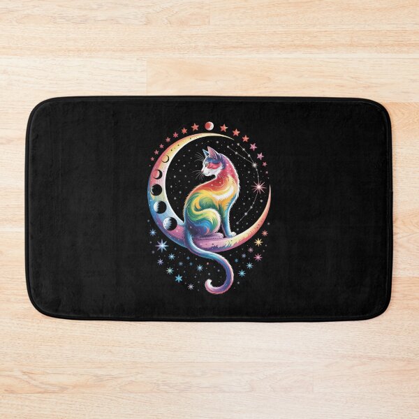 Item preview, Rainbow Cosmic Cat Moon designed and sold by jkrphoto.