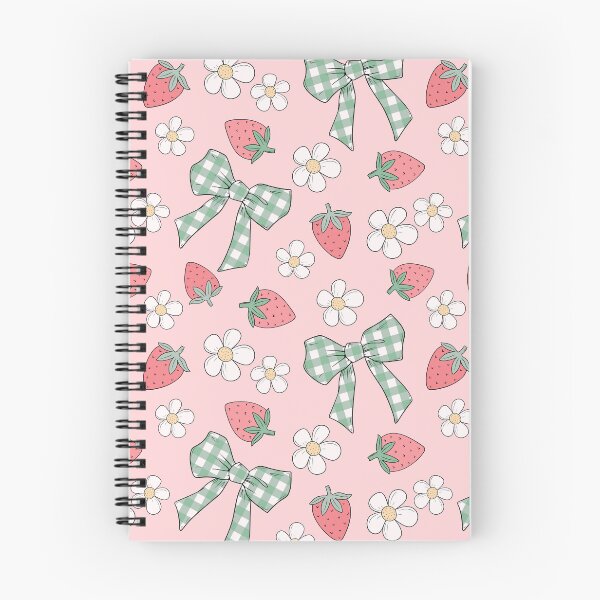 Item preview, Floral Strawberry Gingham Bow designed and sold by CreativeDraws42.