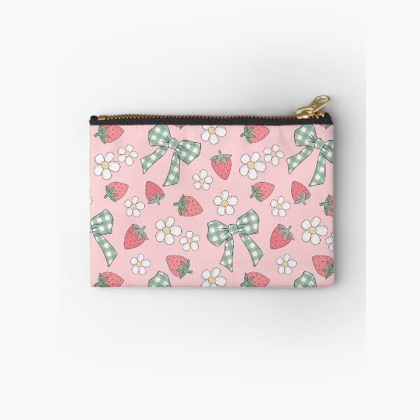 Item preview, Floral Strawberry Gingham Bow designed and sold by CreativeDraws42.