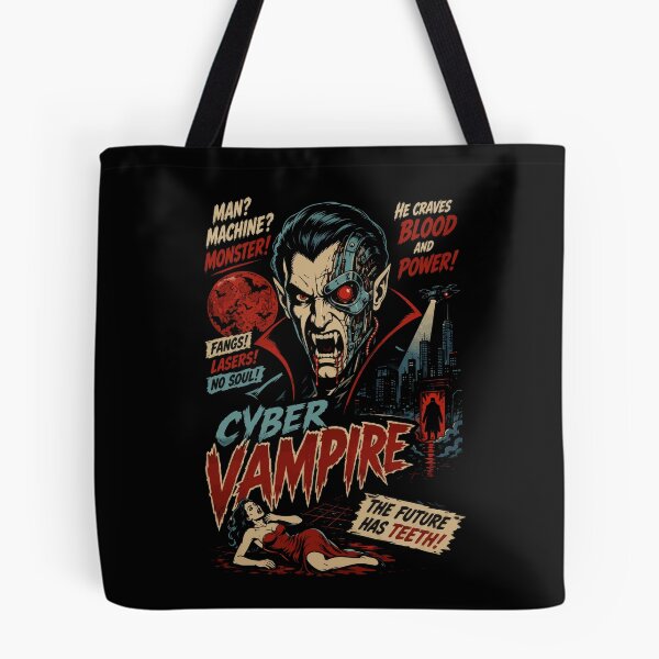 Item preview, Cyber Vampire - Retro Sci-Fi Horror B Movie Poster designed and sold by TontikDesign.