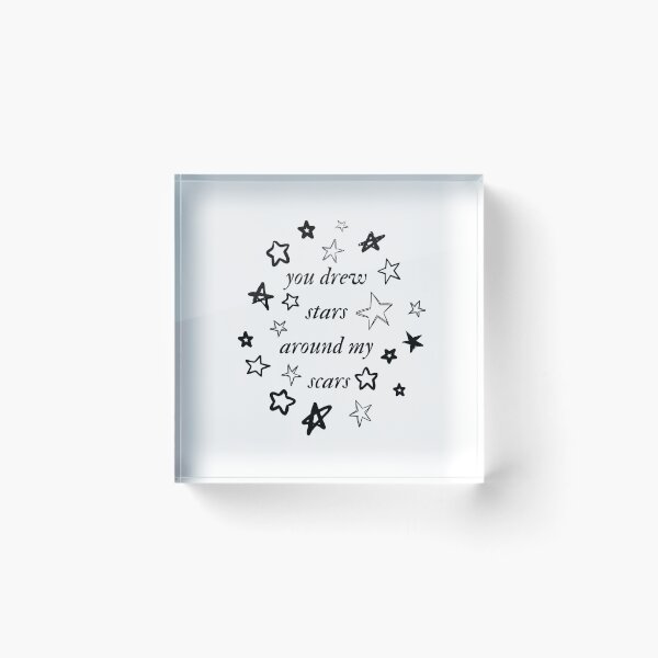 Item preview, You Drew Stars Around My Scars Cardigan  Lyrics designed and sold by secondcityshore.