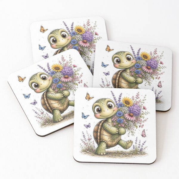 Item preview, Floral Turtle with Wildflowers designed and sold by PetalGarden.