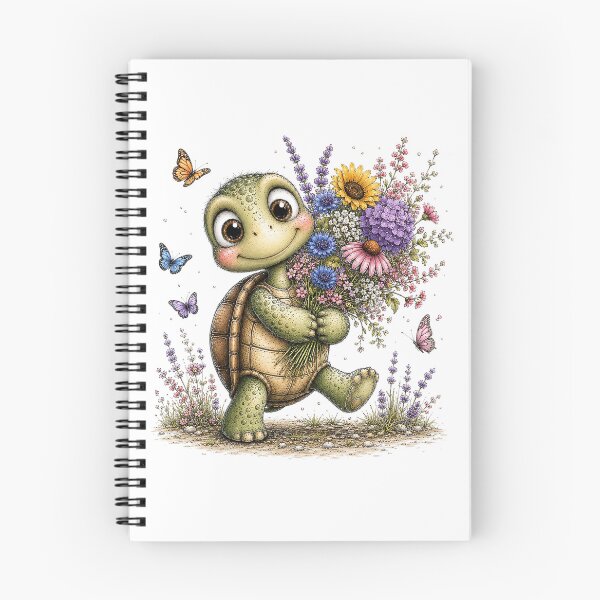 Item preview, Floral Turtle with Wildflowers designed and sold by PetalGarden.