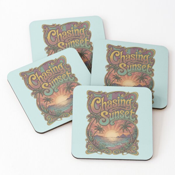 Item preview, Chasing Sunset Retro Muted Oasis  designed and sold by Skyrocketz.