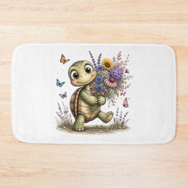 Item preview, Floral Turtle with Wildflowers designed and sold by PetalGarden.