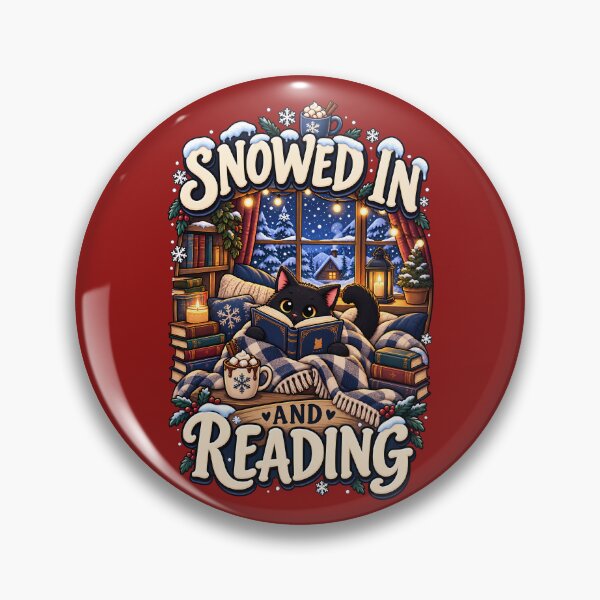 Item preview, Snowed In And Reading Cozy Winter Black Cat Book Lover Design designed and sold by CreativeLook25.
