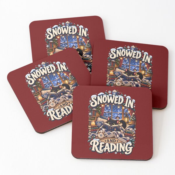 Item preview, Snowed In And Reading Cozy Winter Black Cat Book Lover Design designed and sold by CreativeLook25.