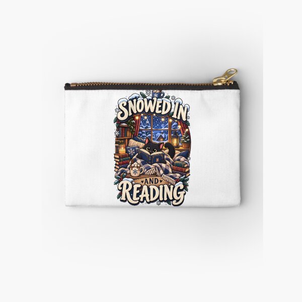 Item preview, Snowed In And Reading Cozy Winter Black Cat Book Lover Design designed and sold by CreativeLook25.