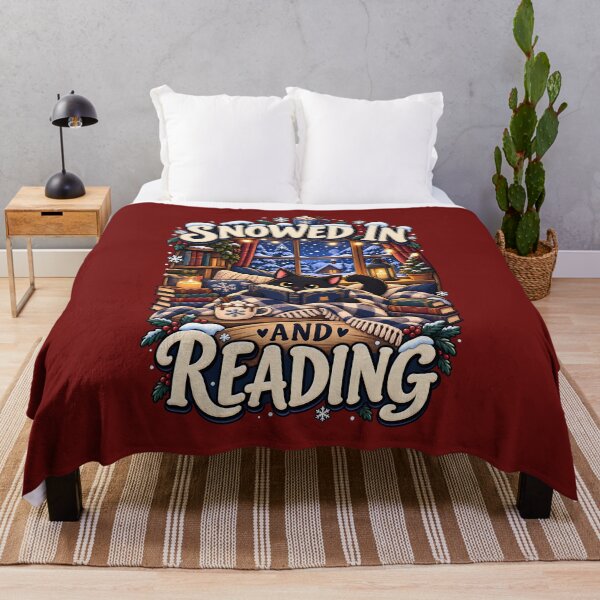 Item preview, Snowed In And Reading Cozy Winter Black Cat Book Lover Design designed and sold by CreativeLook25.