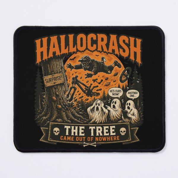 Item preview, Hallocrash Funny MTB Halloween Crash Design designed and sold by SingleTrackes.