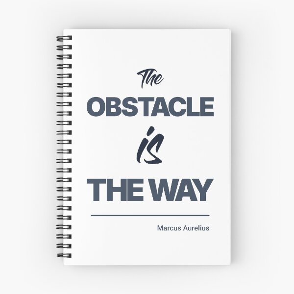 Item preview, The Obstacle Is the Way - Marcus Aurelius - Minimalist Style Stoic Quote - Dark Version designed and sold by Stoic Core.