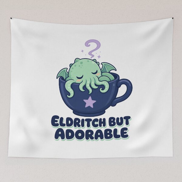 Item preview, Lovecraft Eldritch but Adorable - Teacup Cthulhu designed and sold by Fenay Designs.