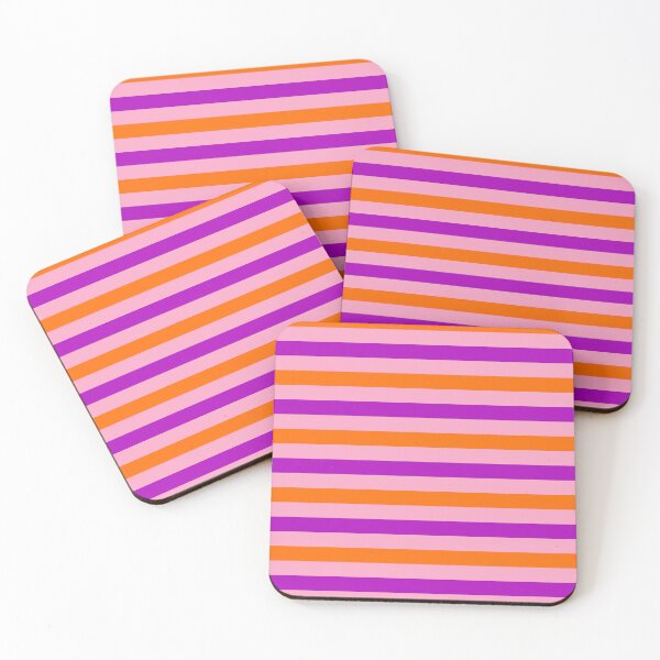 Item preview, Orange And Purple Stripes Design Pink  designed and sold by PatternTitan.