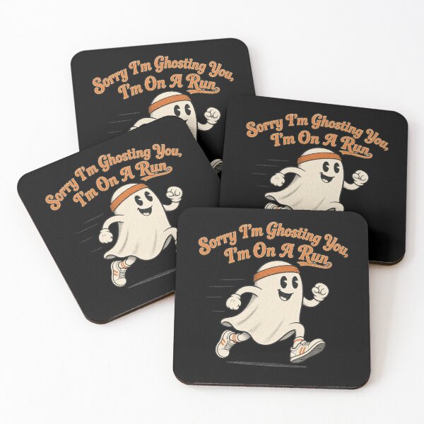 Item preview, Sorry I'm Ghosting You I'm On A Run Shirt, Vintage Retro Ghost Runner Tee, Funny Halloween Fitness Graphic designed and sold by TshirtsLabs.