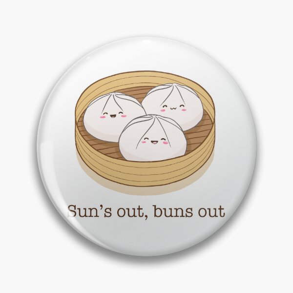 Item preview, Sun’s out, buns out - bao bun designed and sold by Jennavbeestudio.