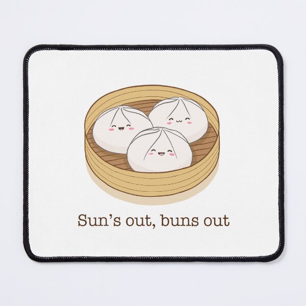 Item preview, Sun’s out, buns out - bao bun designed and sold by Jennavbeestudio.