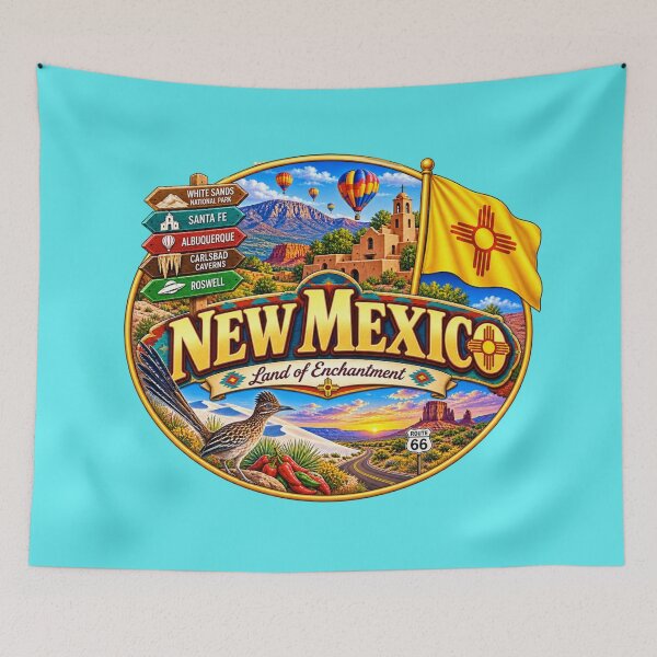Item preview, New Mexico Land of Enchantment Travel Doodle designed and sold by Awarrie.