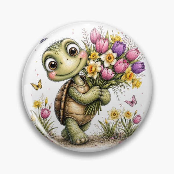 Item preview, Floral Turtle and Butterflies designed and sold by PetalGarden.