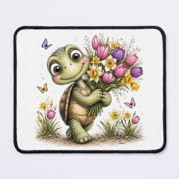 Item preview, Floral Turtle and Butterflies designed and sold by PetalGarden.