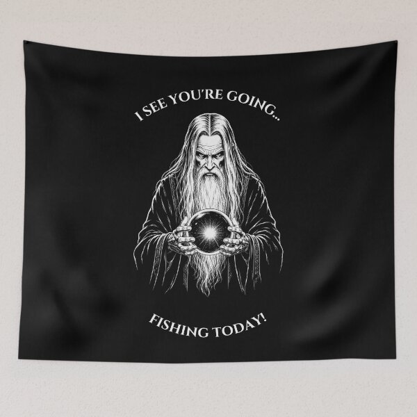 Item preview, I See You Are Going Fishing Today - Funny Fantasy Wizard designed and sold by GeekAnglerStore.