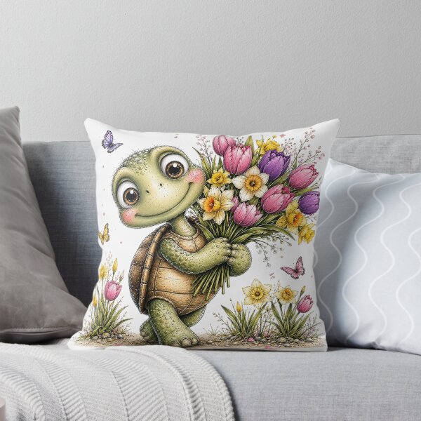 Item preview, Floral Turtle and Butterflies designed and sold by PetalGarden.