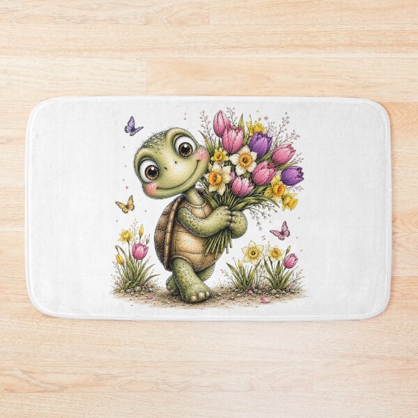 Item preview, Floral Turtle and Butterflies designed and sold by PetalGarden.
