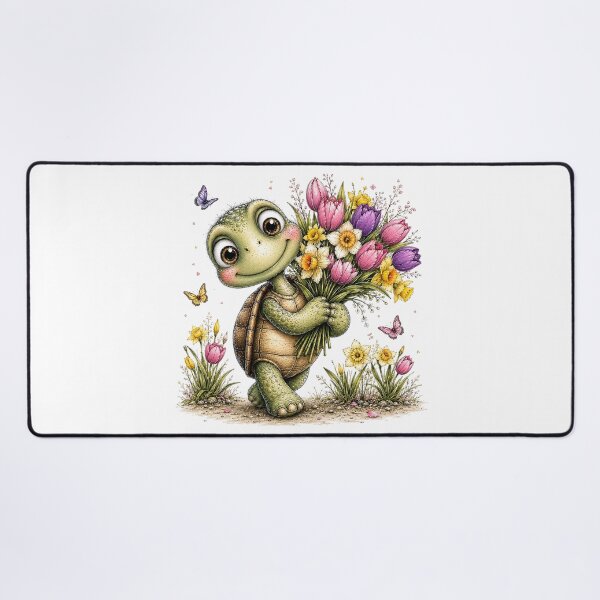 Item preview, Floral Turtle and Butterflies designed and sold by PetalGarden.