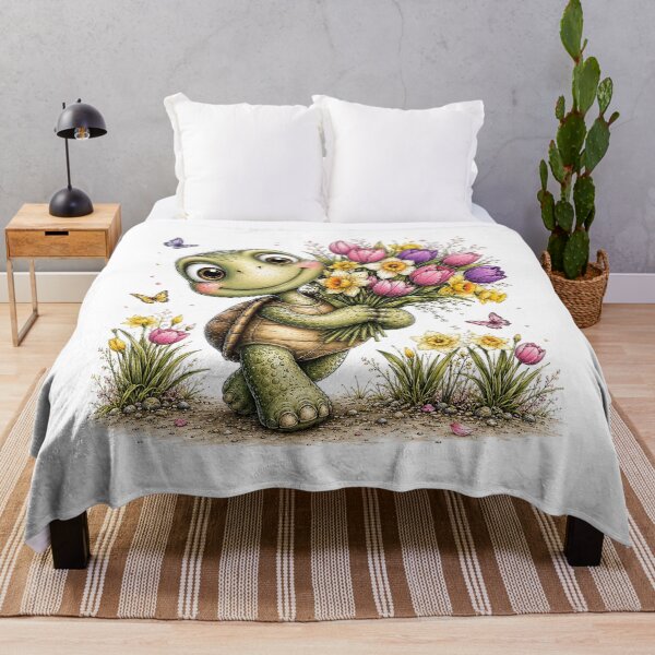 Item preview, Floral Turtle and Butterflies designed and sold by PetalGarden.