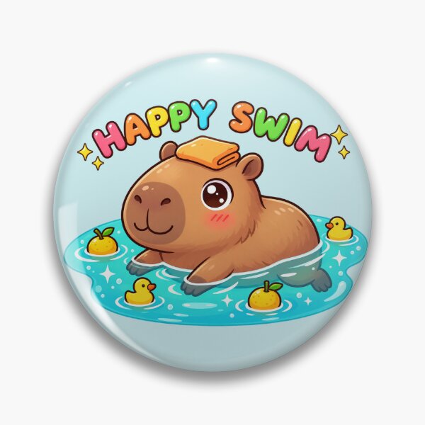 Item preview, Happy Swim Capybara designed and sold by lungpleecha.
