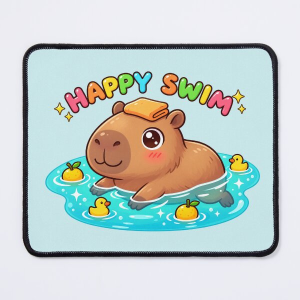 Item preview, Happy Swim Capybara designed and sold by lungpleecha.