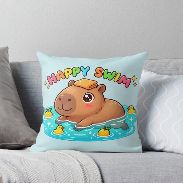 Item preview, Happy Swim Capybara designed and sold by lungpleecha.