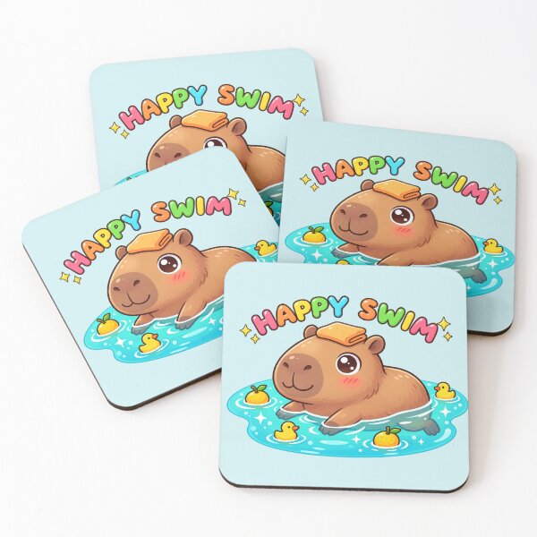 Item preview, Happy Swim Capybara designed and sold by lungpleecha.