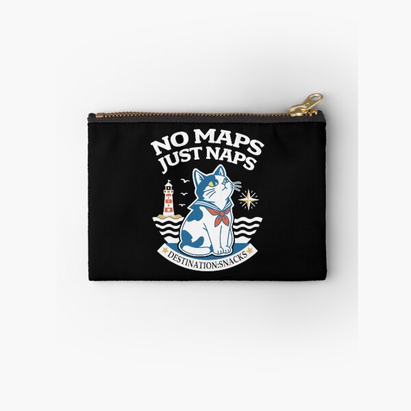 Item preview, Retro Sailor Cat & Lighthouse – Funny Nautical Cat Art_BK designed and sold by AckeeWolf.