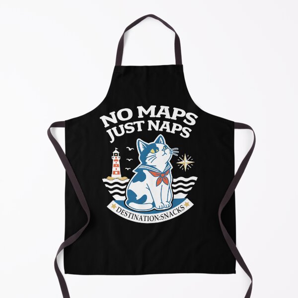 Item preview, Retro Sailor Cat & Lighthouse – Funny Nautical Cat Art_BK designed and sold by AckeeWolf.